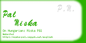 pal miska business card